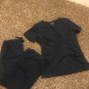Dark grey scrubs 3 tops and 3 pants